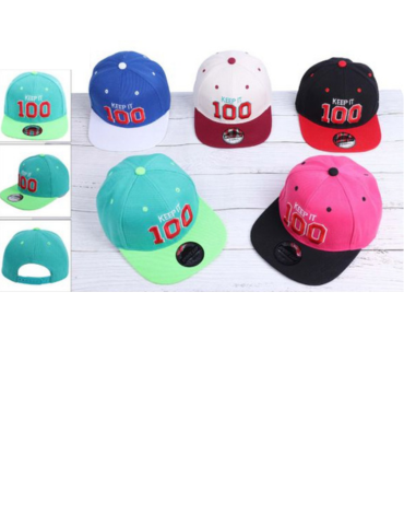 Jockey Visera Plana Colores Surtidos x12 Unds.Talla : 8 a 14 años.