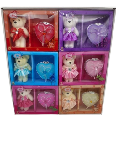 72 Set Joyero con Osita colores surtidos
