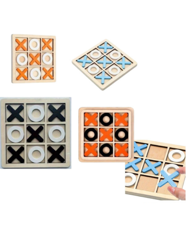 Juego Gato de Madera Colores Surtidos x 12 Unds. Medida: 22.5 cm aprox.