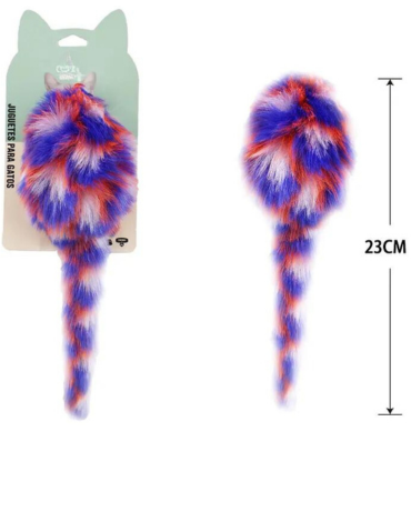 Juguete para Gatos Ratón Peluche x 12 Unds.Medida: 23 cm aprox