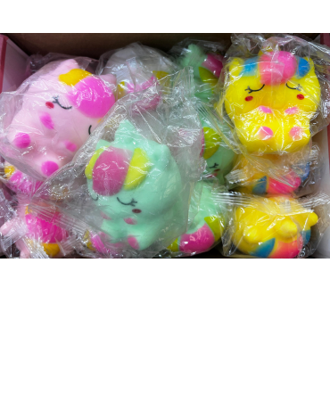 Juguetes Squishy Antiestrés Colores Surtidos x 12 Unds.