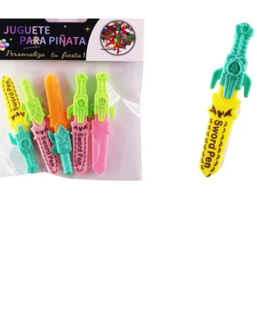 12 Set de Juguetes para Piñata Espada (1 Set Trae 5 PCS)