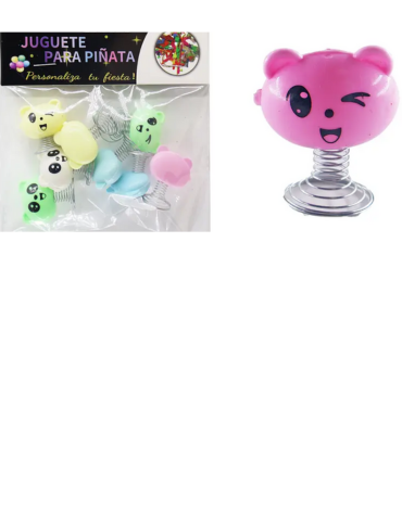 12 Set de Juguetes para Piñata Resorte  (1 Set Trae 4 PCS )