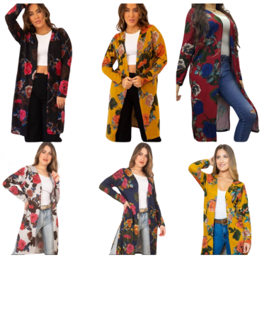 Kimono Dama  Modelos Surtidos  x 4 Unds.