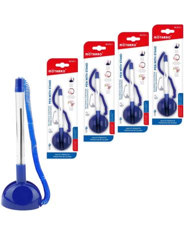 Lapiz Pasta de Escritorio con Espiral Tinta Azul x 12 Unds.