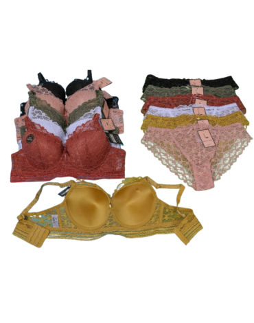 Conjunto de Encaje Copa B x 12 Unds. Tallas: 36 al 42