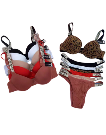 Conjunto Sosten y calzon Copa B x 12 Unds. Tallas: 36 al 42