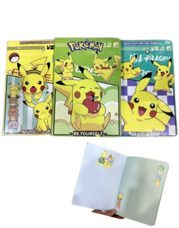 Libreta A5 Pokemon Modelos Surtidos x 4 Unds.