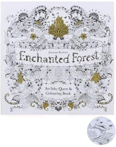 Libro Mándala para Pintar Enchanted Forest 24 Pág x 20 Unds. Medidas: 25 x 25 cm aprox