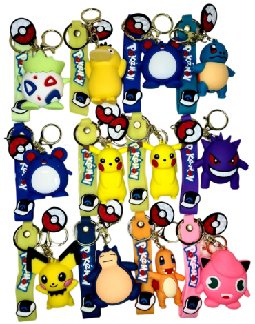 Llavero de Goma Pokémon Modelos Surtidos x 12 Unds.