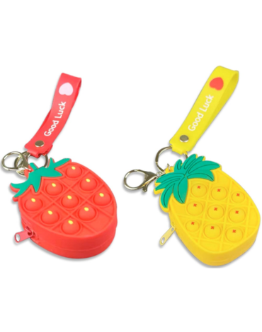Llavero Tipo Monedero de Goma Modelos Surtidos x 12Unds. MedidaS: 9cm aprox