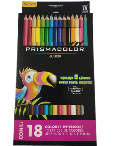 6 Cajas Lápices Doble Punta Prisma Color.(1 Estuche Trae:18 PCS)