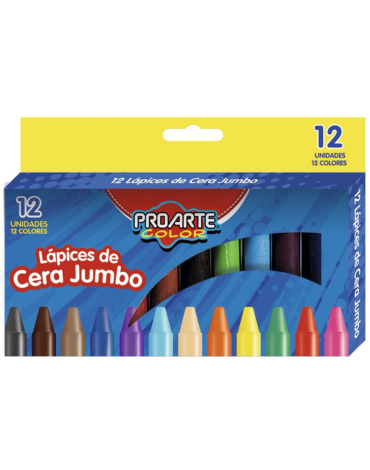 4 Cajas Lápices de Cera Jumbo Pro Arte (1 Caja Trae: 12 Colores)