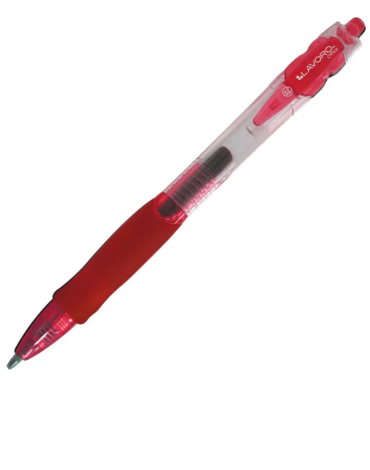 Lápiz Gel Retráctil 0,7Mm Rojo Lavorox 12 Unds