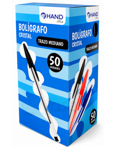 3 Cajas de Lápiz Pasta Color Negro Punta Media (1 Caja Trae: 50 PCS)