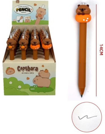 Lápiz  Pasta Capibara x 12 Unds. Medida: 14 cm aprox.