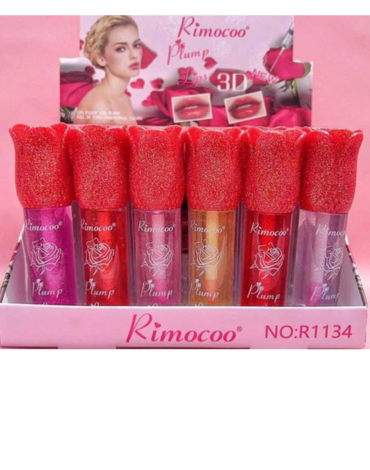 Labial Diseño Rosa Colores Surtidos x 24 Unds.