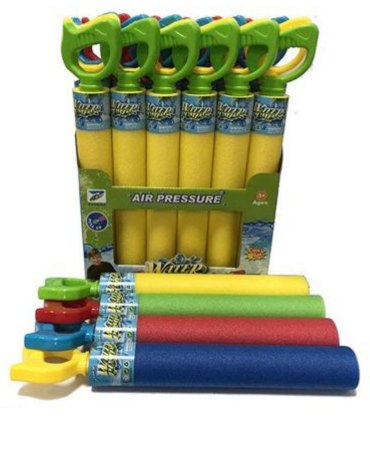 Lanza Agua Diseño Dino Colores Surtidos x 12 Unds. Medida: 40 cm aprox.