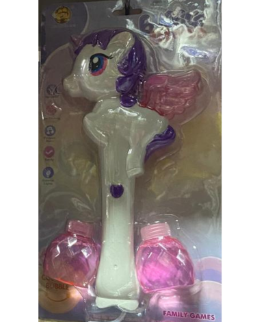 Lanza Burbuja Pony Musical con Luz x 3  Unds.