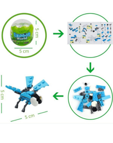 1 Set de Huevo Lego Insecto  (1 Set Trae: 12 PCS)