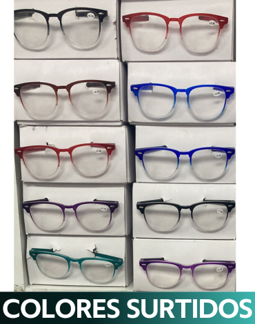 Lentes Óptico con Medida  x 12  Unds .Mediadas:0.25  al 4.00