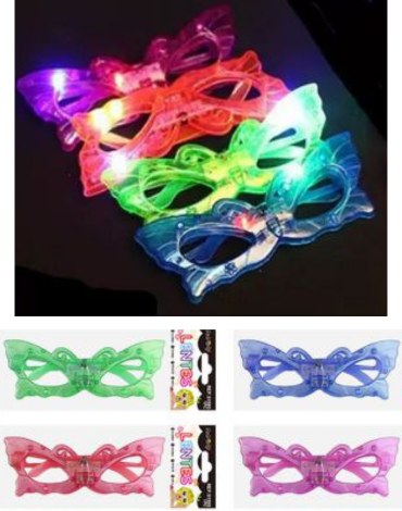 Lentes con Luz Colores Surtidos x 12 Unds.