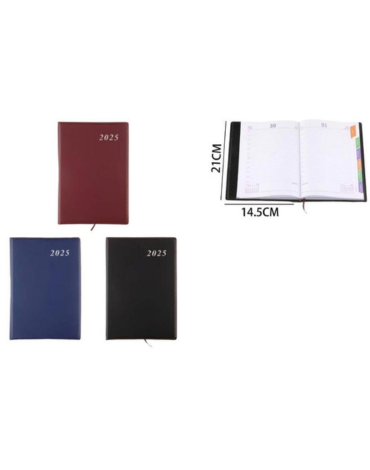 Libreta Colores Surtidos x 12 Unds. Medida: 21 x 14.5 cm aprox.