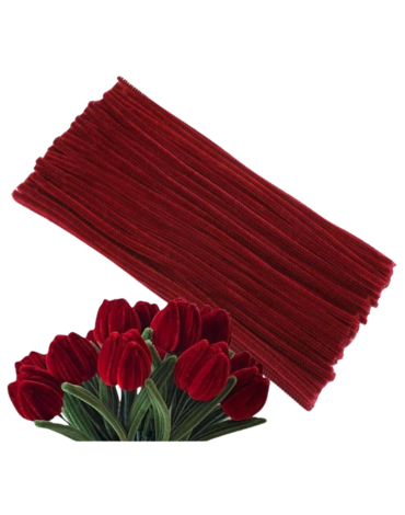 6 Set de Limpia Pipas Burdeo Color Único .Medida: 30 cm aprox. (1 Set  Trae: 100 PCS)