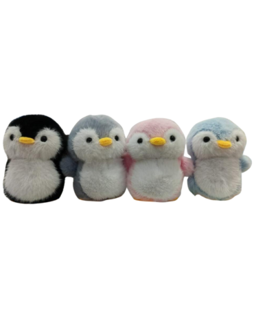 Llavero Peluche Pingüino Colores Surtidos x 12 Unds.
