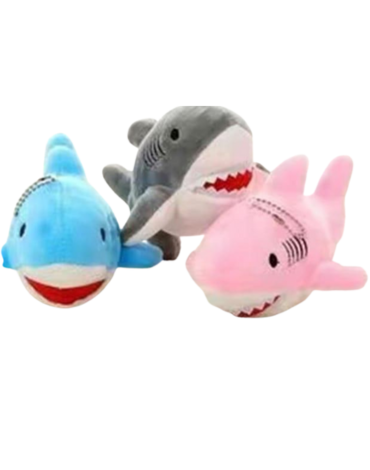 Llavero Peluche Tiburón Colores Surtidos x 12 Unds.