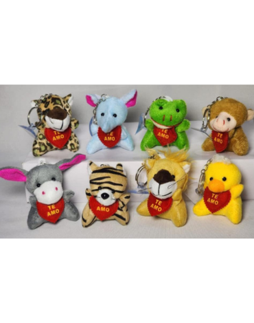 Llavero Peluche Modelos Colores Surtidos x 24 Unds.