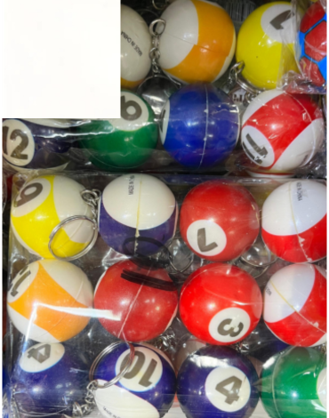 Llavero Engomado Diseño Pool Colores Surtidos x 48 Unds.