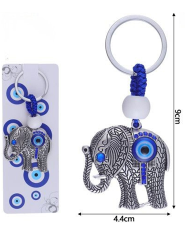 Llaveros Elefante Ojo Turco x 12 Unds.Medida: 9 x 4.4 cm aprox.