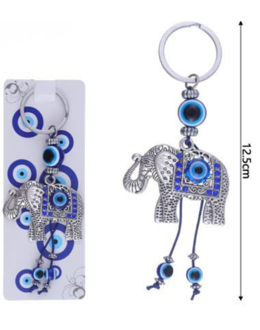 Llaveros Elefante Ojo Turco x 12 Unds.Medida: 12.5 cm aprox.