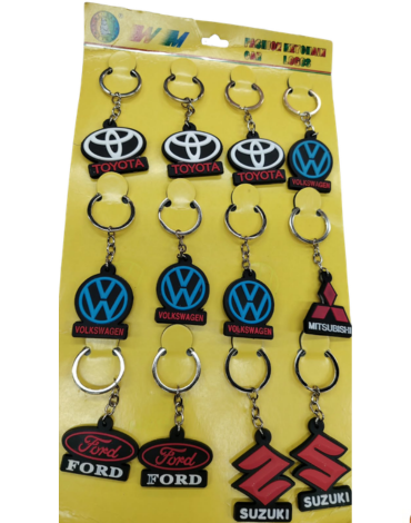 Llaveros Marcas de Autos x 12 Unds.