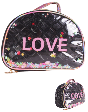 Lonchera Love Negro  x 4 Unds.Medidas: 16 x 25 x 9 cm aprox