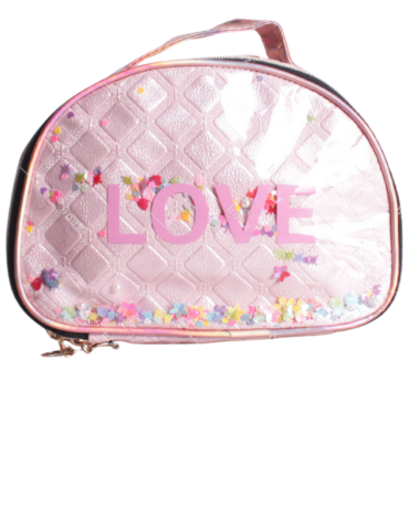 Lonchera Love Rosa  x 4 Unds.Medidas: 16 x 25 x 9 cm aprox