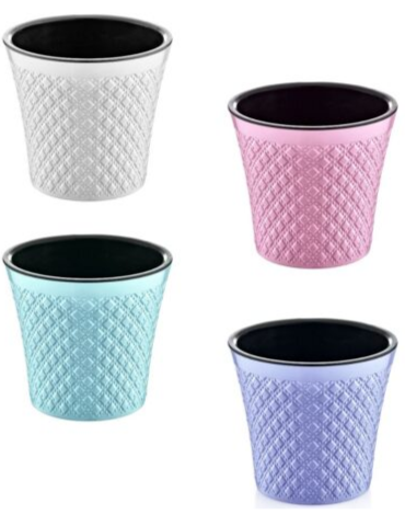 Macetero de Plástico Colores Surtidos x 6 Unds. Medida: 600 ml aprox