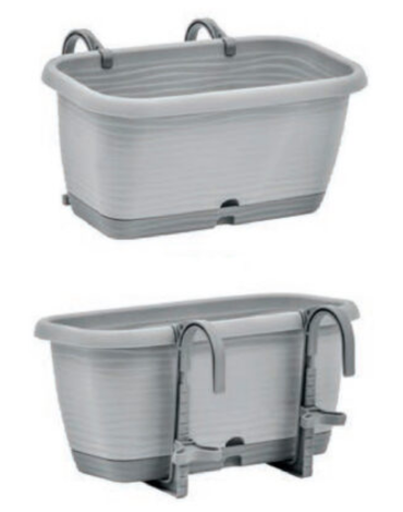 Macetero de Balcón x 6 Unds. Medida: 20 x 15 x 31 cm aprox
