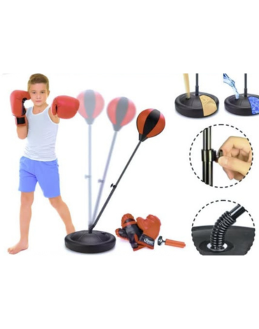 4 Set de Boxeo Para Niños Con Altura Regulable.