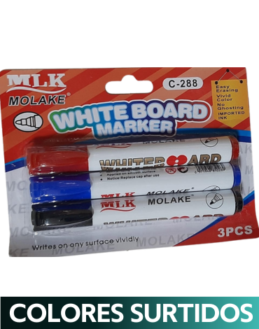 12 Set de Marcadores de Pizarra (Cada Set Trae 3 Pcs)
