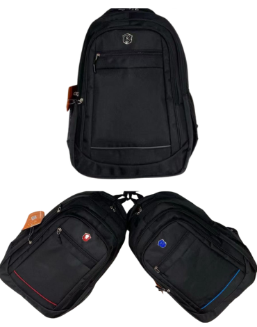 Mochila Sport Color Negro x 6 Unds. Medidas: 47 x 31 x 14 cm aprox