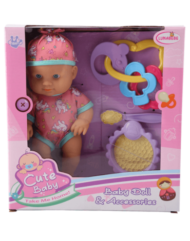 Muñeca de Vinil con Accesorios x 3 Unds.