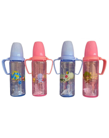 Mamadera de Bebé Colores Surtidos x 4 Unds. Medida: 250 ML