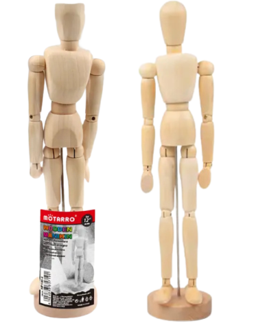 Maniquí Articulado Madera x 4 Unds.