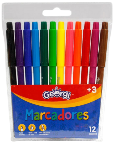 12 Estuches  Marcadores Georgi (1 Estuche Trae: 12 PCS)