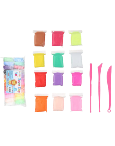 6 Set de Masa con Accesorios Colores Surtidos .(1 Set Trae: 15 PCS)