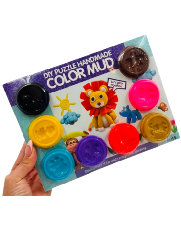4 Set de Masa con Accesorios Colores Surtidos .(1 Set Trae: 8 PCS)