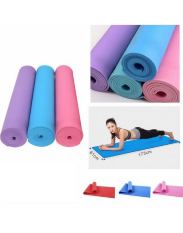 Mat de Yoga Colores Surtidos x 4 Unds. Medida: 61 cm x 173  cm x 6 mm aprox.