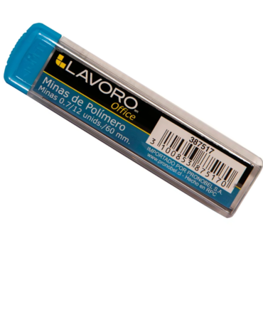 12  Set Minas Polímero 07 Mm  Lavoro.(1 Set Trea:12 PCS)
